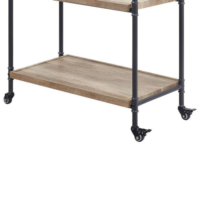 Brantley 30" Bar Serving Carts Oak and Sandy Black - Acme Furniture