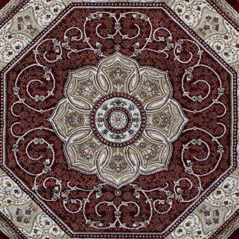 Masada Rugs Traditional Octagon Area Rug Design # 404 Burgundy (5 Feet 3 Inch X 5 Feet 3 Inch) Octagon
