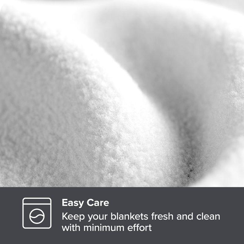 White Full/Queen Lightweight Polar Fleece Blanket by Bare Home