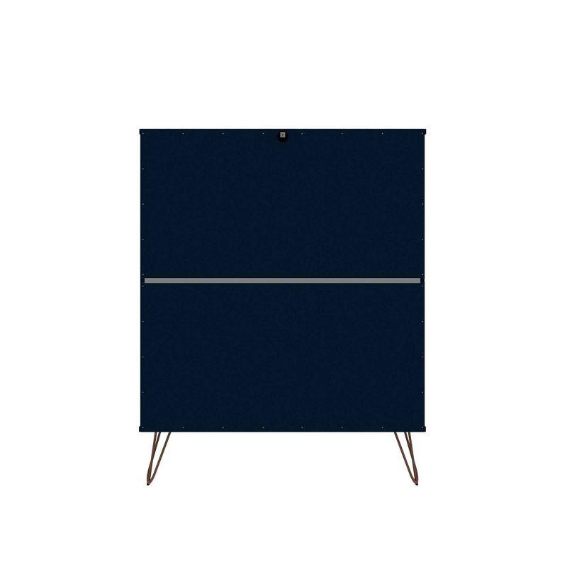 Rockefeller 5 Drawer Dresser and 2 Drawer Nightstand Set - Manhattan Comfort