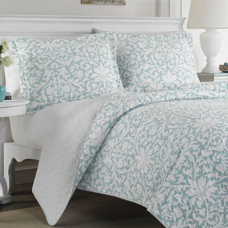 Laura Ashley Mia Reversible Cotton Quilt Set