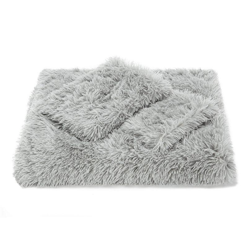 Gray King Ultra Soft Faux Fur Duvet Cover Set