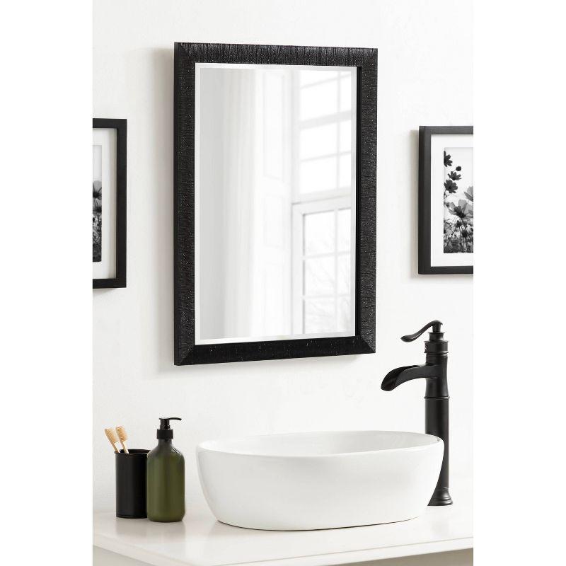 18"x24" Reyna Rectangle Wall Mirror Black - Kate & Laurel All Things Decor: Modern Style, No Assembly Required, Includes Hardware