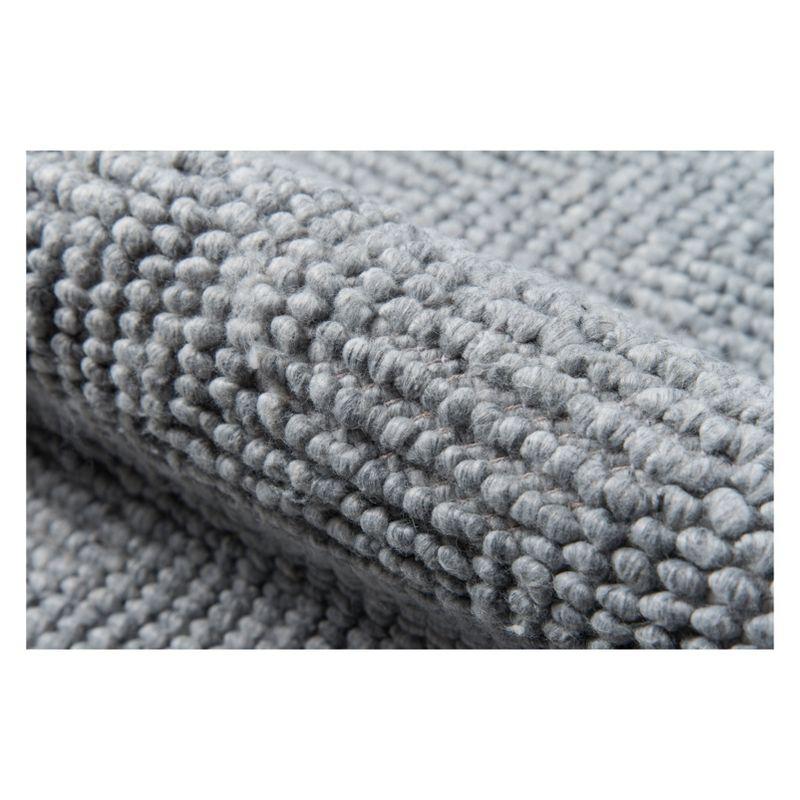 8'9"x11'9" Solid Woven Area Rug Gray - Erin Gates By Momeni: Modern Handmade Low Pile Indoor Rectangle Rug