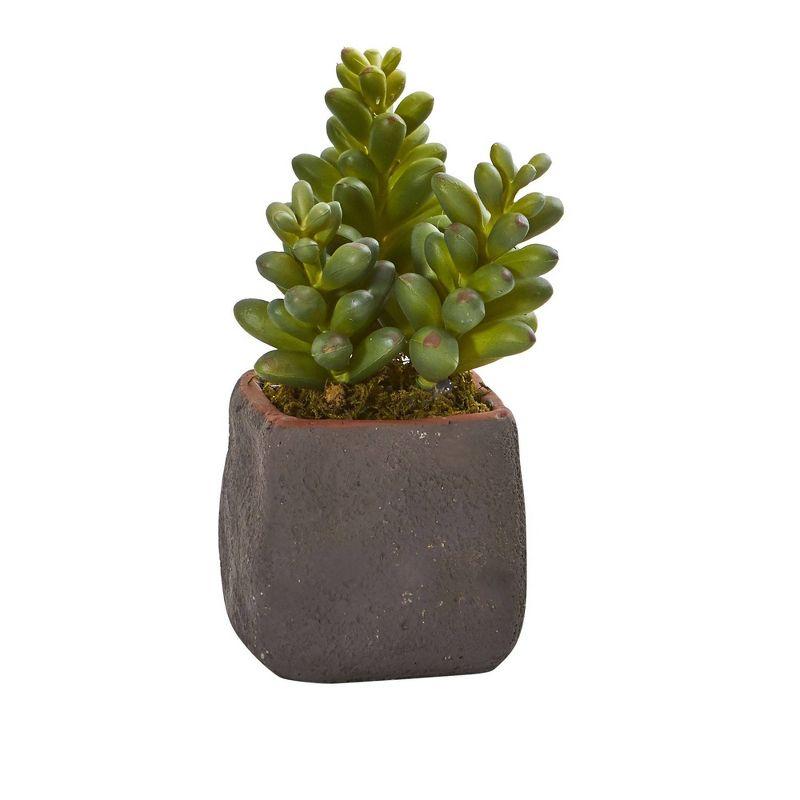 Nearly Natural 8-in Mixed Succulent Trio Artificial Plant (Set of 3)