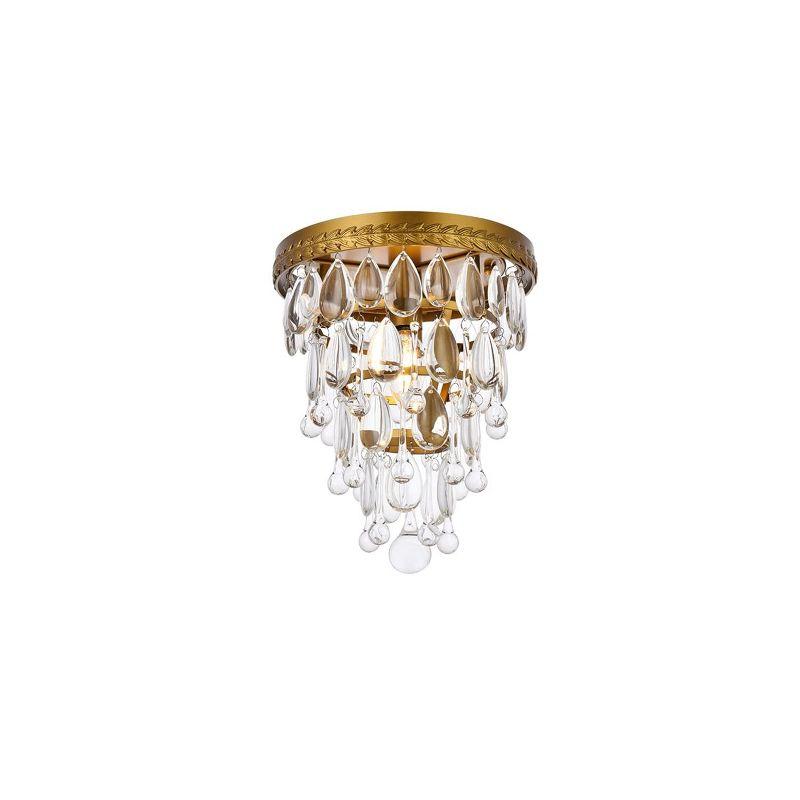 Elegant Lighting Nordic 1 light brass flush mount