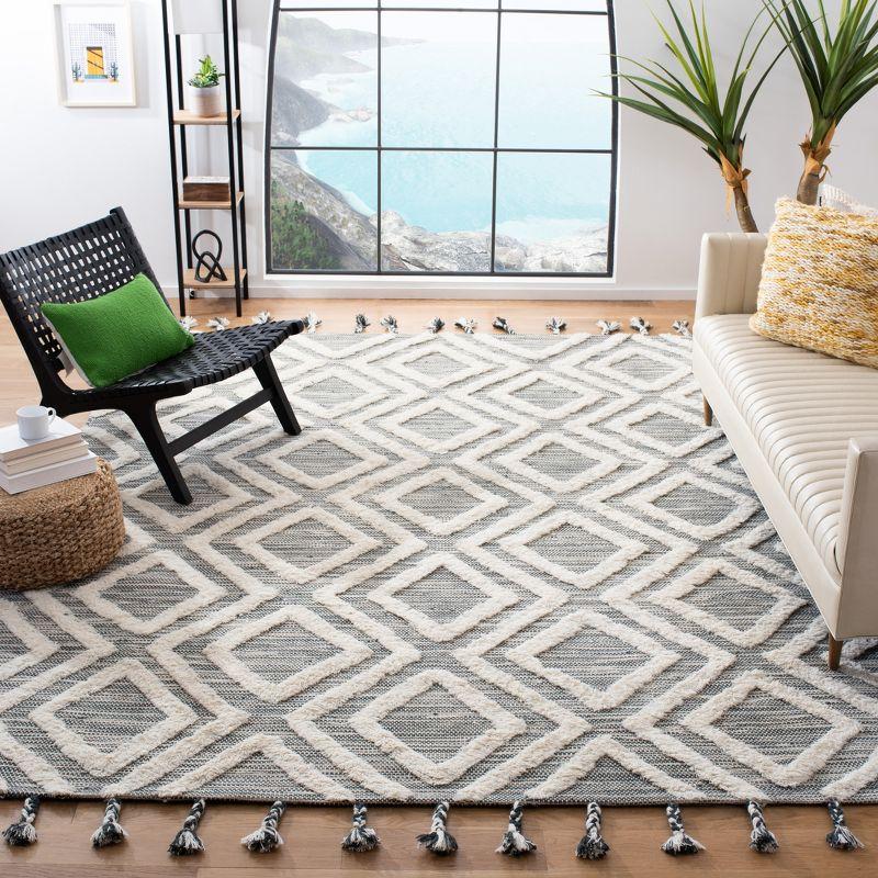 Kenya KNY331 Hand Tufted Area Rug - Teal/Ivory - 8'x10' - Safavieh.