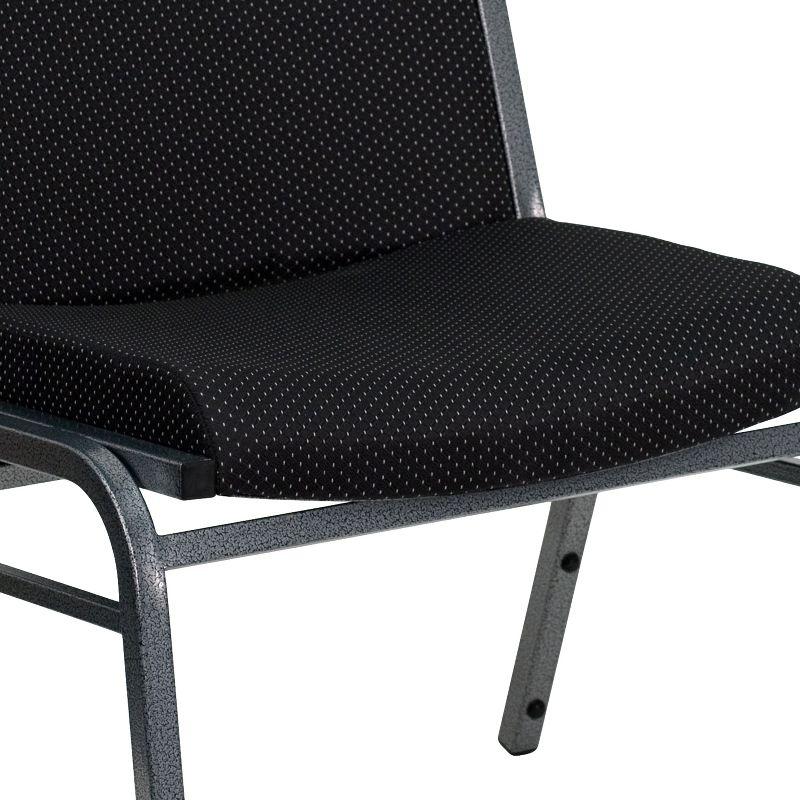 Flash Furniture HERCULES Series Big & Tall 1000 lb. Rated Black Fabric Stack Chair