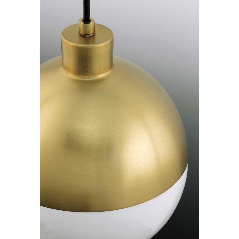 Progress Lighting, Opal Globes, 1-Light Wall Sconce, Satin White, Opal Shade