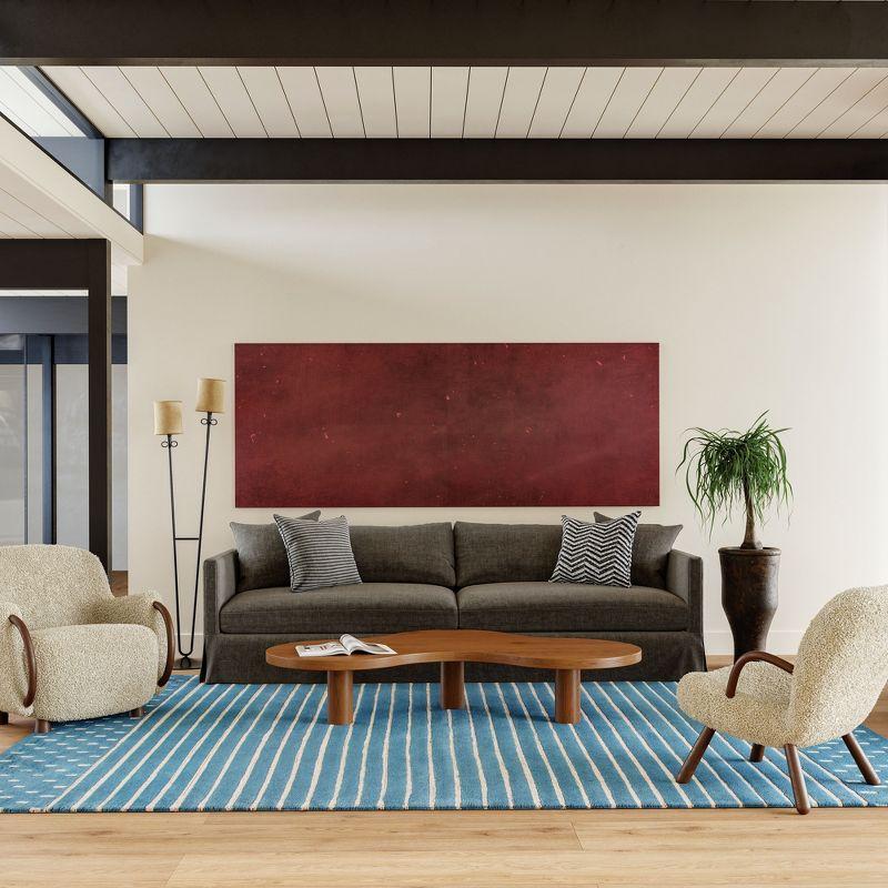 Nuloom Mandia Striped Wool Area Rug, 4' x 6', Baby Blue