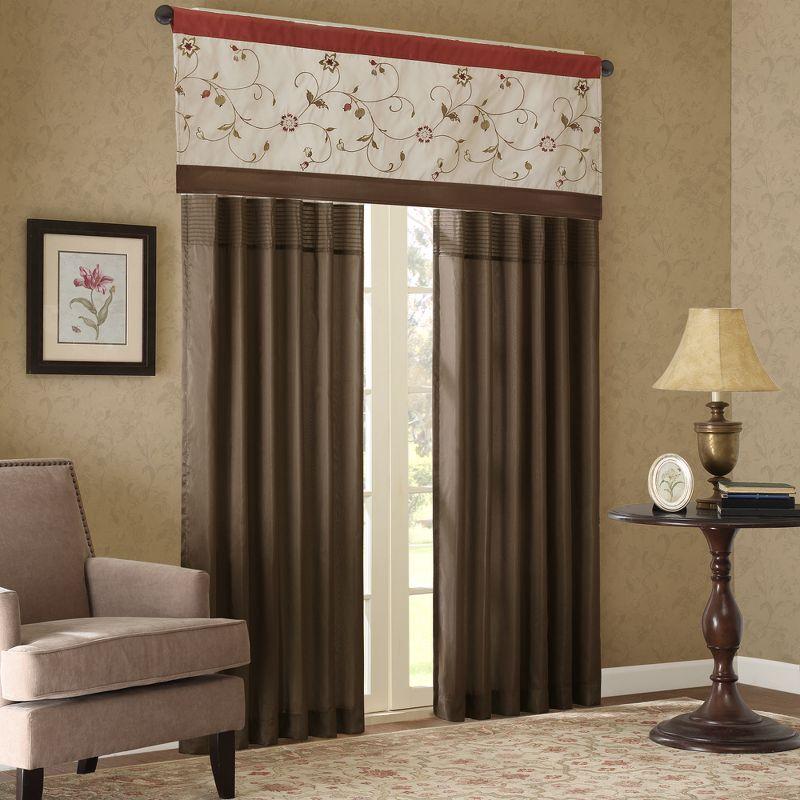 Serene Embroidered Curtain Panel