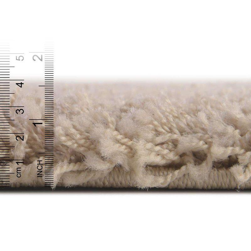 Unique Loom 9' 0 x 12' 0 Rectangle Solid Shag Taupe Area Rug