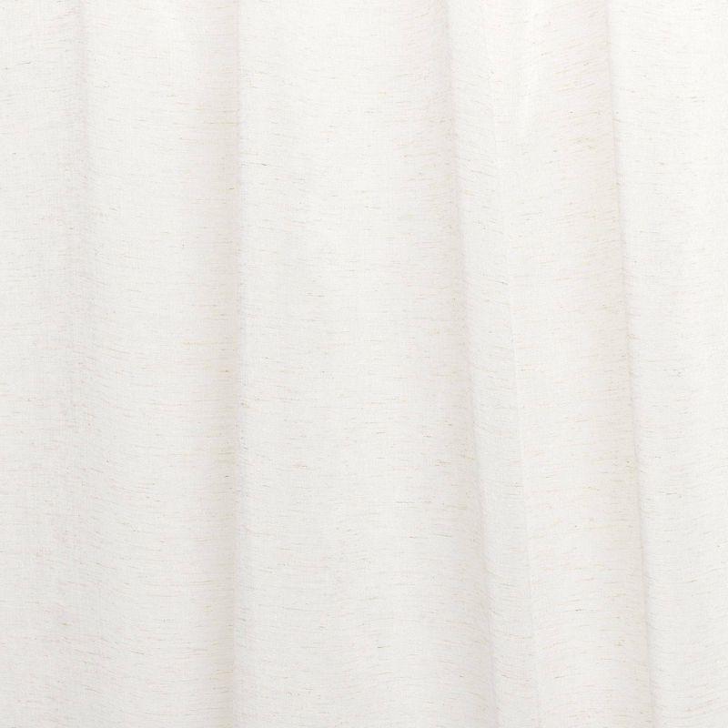 Set of 2 Duncan Braided Tab Top Sheer Curtain Panels Natural - Exclusive Home