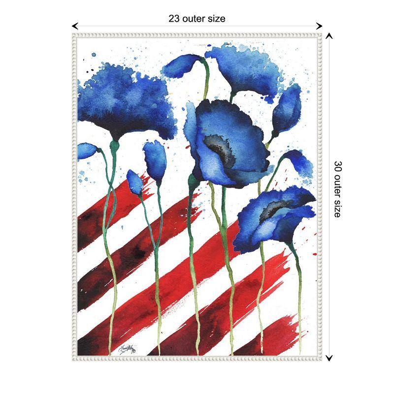 Amanti Art Patriotic Floral II by Elizabeth Medley Canvas Wall Art Print Framed 23 x 30-in.