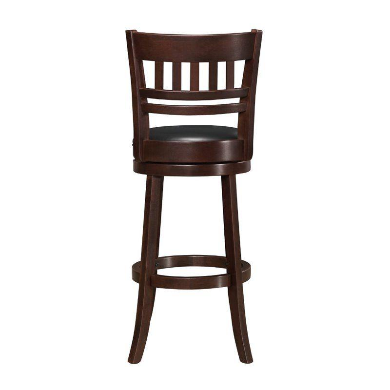 Shapel Faux Leather Swivel Bar Stool in Dark Cherry - Lexicon