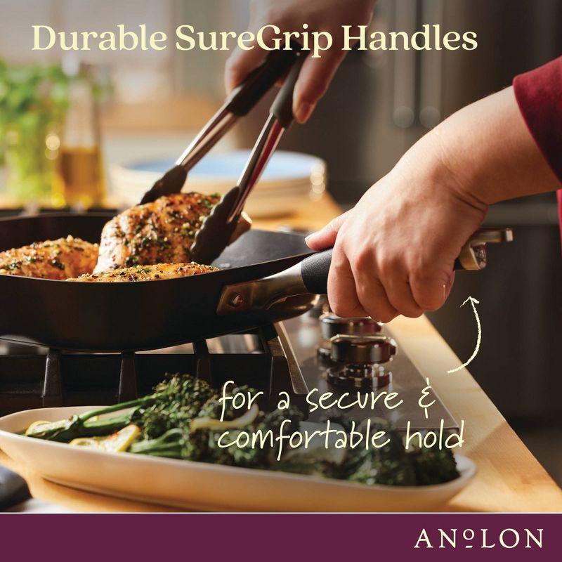 Anolon Anolon Advanced Home Hard Anodized Nonstick Deep Square Grill / Griddle Pan With Pour Spouts,11 Inch