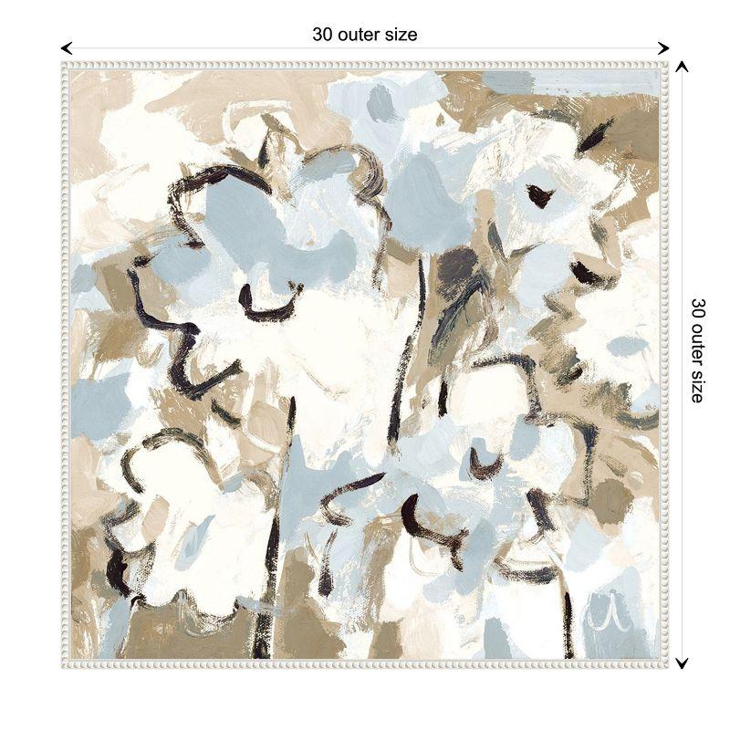 Amanti Art Light Blue Floral by Vas Athas Framed Canvas Wall Art