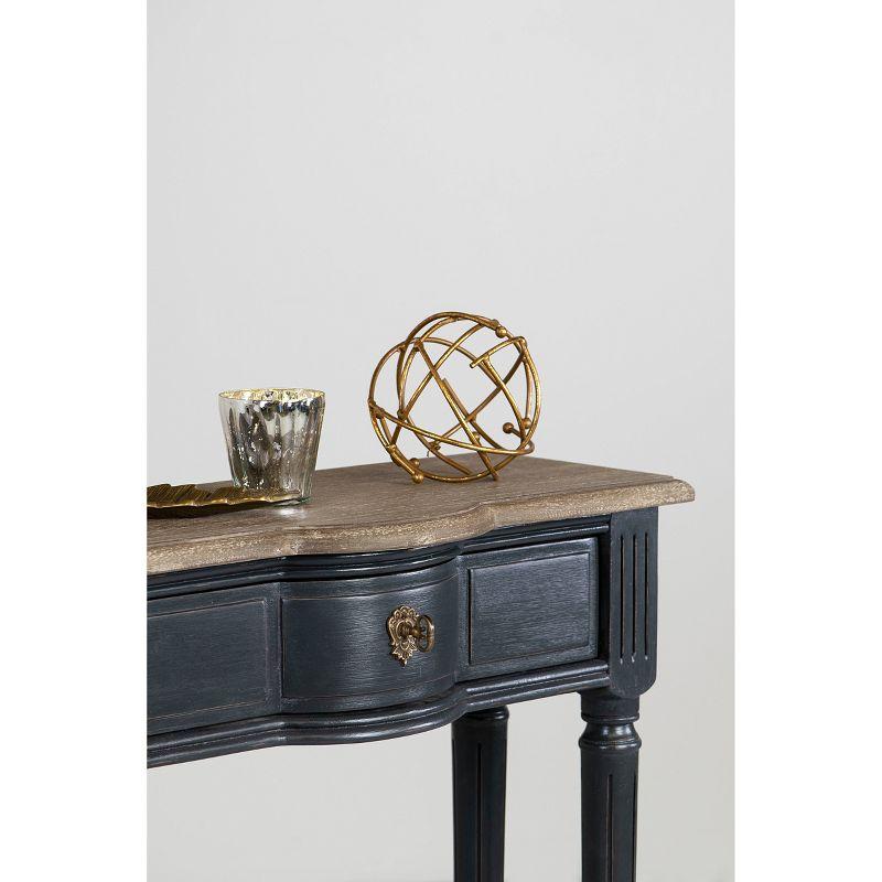 East at Main Lydia Console Table Black: 24" Entryway Table, Narrow, Nautical Style, Wood Frame