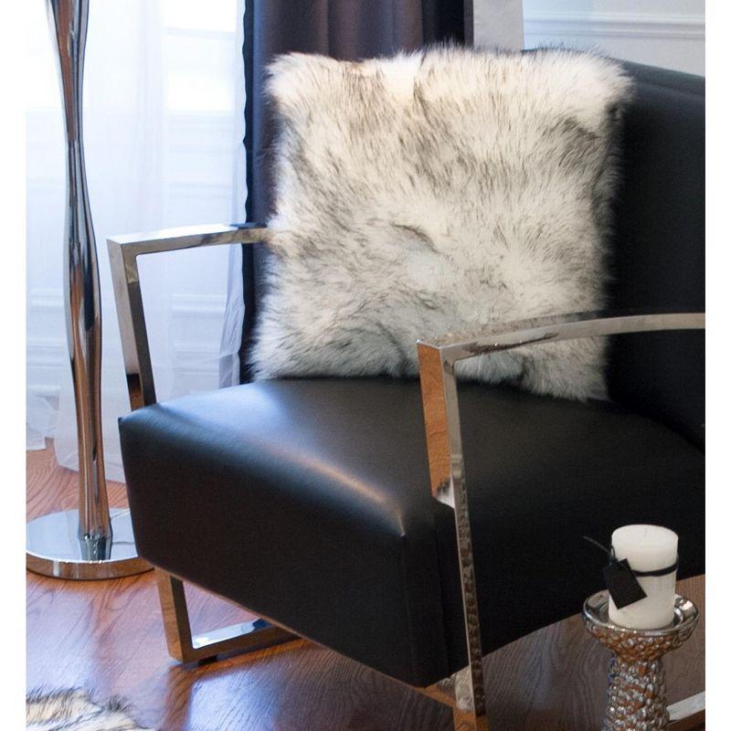Luxe Belton Animal Print Faux Fur Throw Pillow (Set of 2)