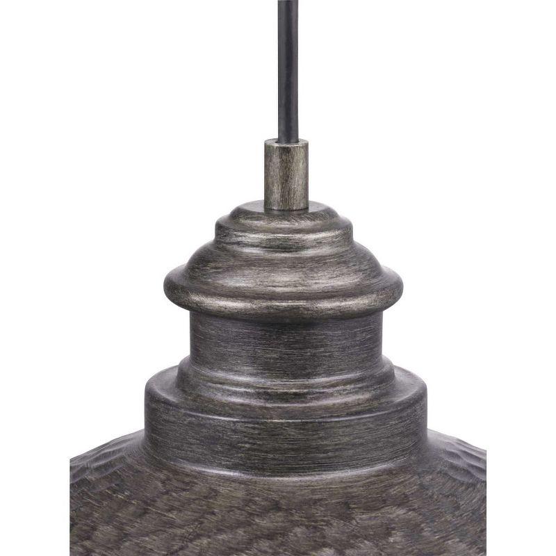 Progress Lighting Englewood 1-Light Hanging Lantern Pendant, Antique Bronze, Metallic Copper Coated Shade, Damp Rated