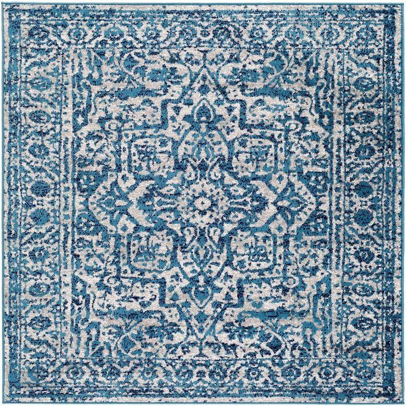Mark & Day Emma 5'3"x5'3" Square Woven Indoor Area Rugs Sky Blue