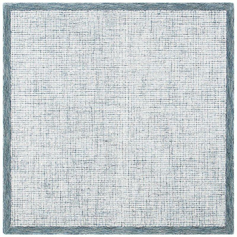 Abstract ABT220 Handmade Indoor Area Rug - Navy/Ivory - 6'x6' - Safavieh