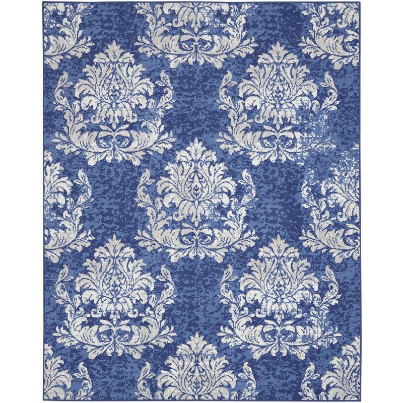 Nourison Whimsicle WHS11 Indoor only Area Rug - Navy Ivory 8' x 10'