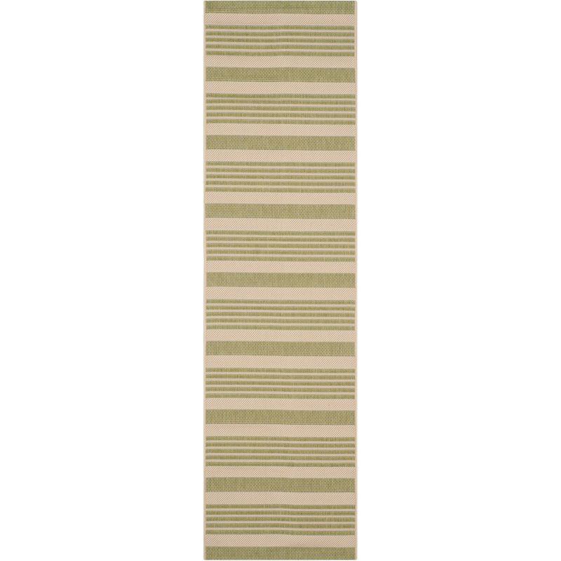 Beige and Sweet Pea 27" Flat Woven Reversible Runner Rug