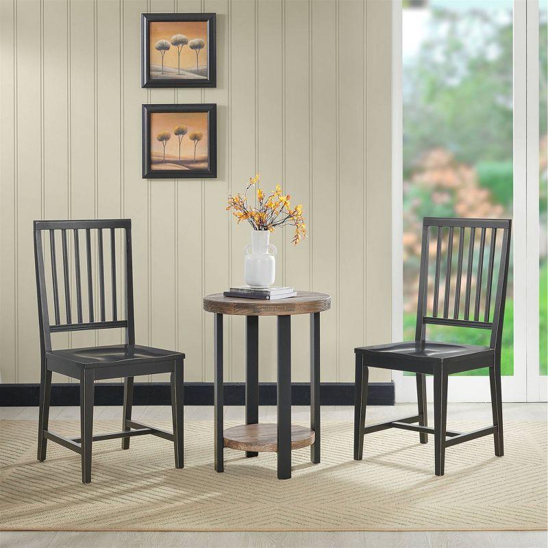 Set of 2 Vienna Wood Dining Armless Chairs - Alaterre Furniture