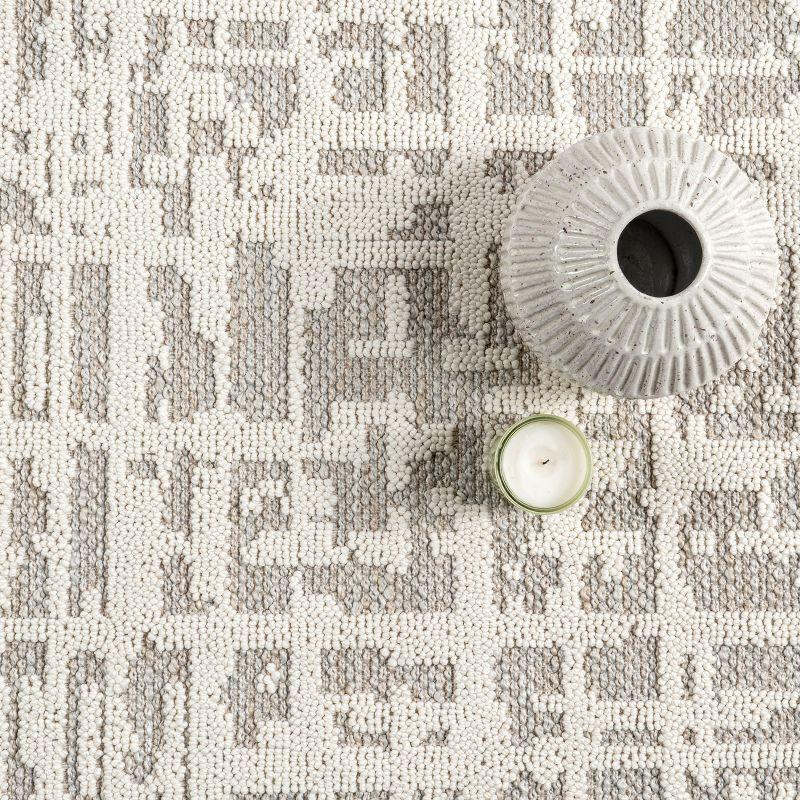 Nuloom Amity Abstract Machine Washable Indoor Area Rug, 5' 3" x 7' 7", Beige