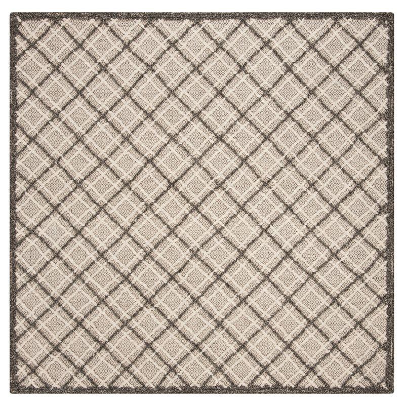 Trace TRC251 Hand Tufted Area Rug - Dark Grey/Light Grey - 6'x6' - Safavieh.