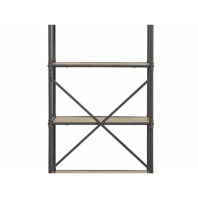 63" Itzel 5 Shelves Bookcase Antique Oak/Sandy Gray - Acme Furniture