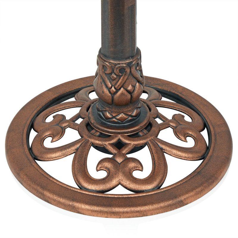 Alpine Pedestal Birdbath with Scrollwork Base and Stakes & Reviews | Wayfair