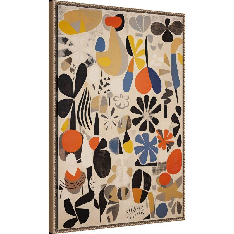 23"x33" Botanical Selection by Treechild Framed Canvas Wall Art Print Bronze - Amanti Art: Modern Style, Lithograph Medium, Polystyrene Frame