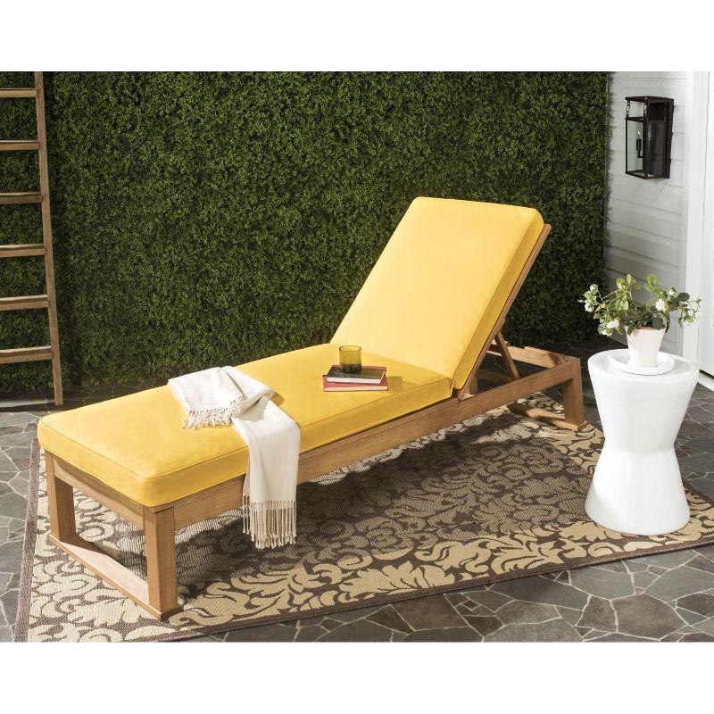 Solano Sunlounger - Outdoor - PAT7024 - Natural/Yellow -Safavieh