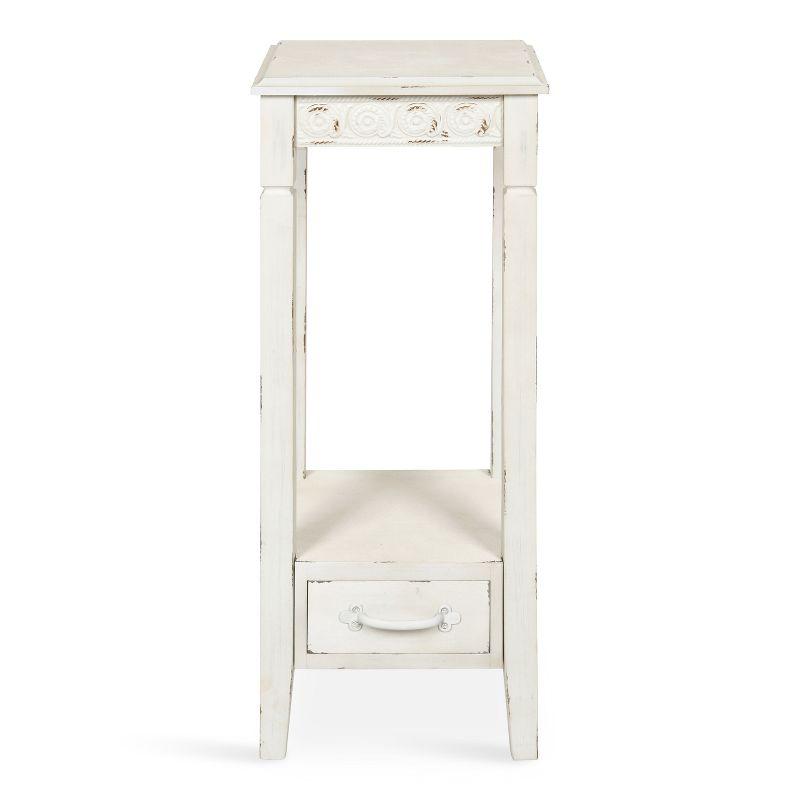 Kate and Laurel Idabelle Square Wood Tea Table, 12x12x30, White