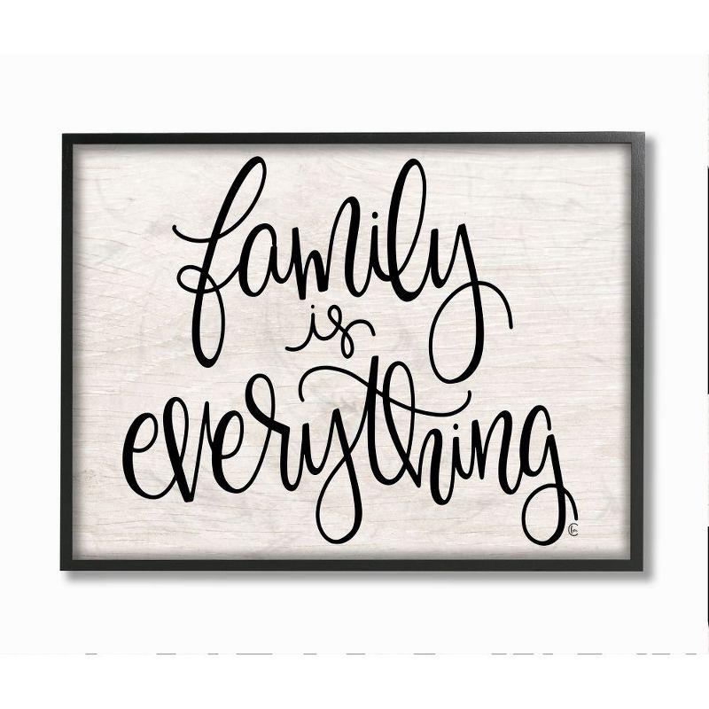 Family Is Everything Rustic Black Framed Wall Art