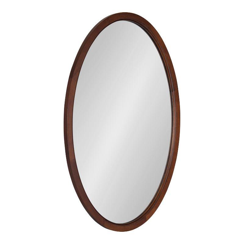 Kate and Laurel Hogan Wood Oval, 24x36, Walnut Brown