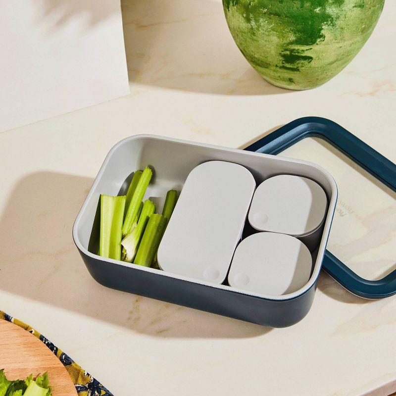 Caraway Home Medium Ceramic Coated Glass Food Storage Container