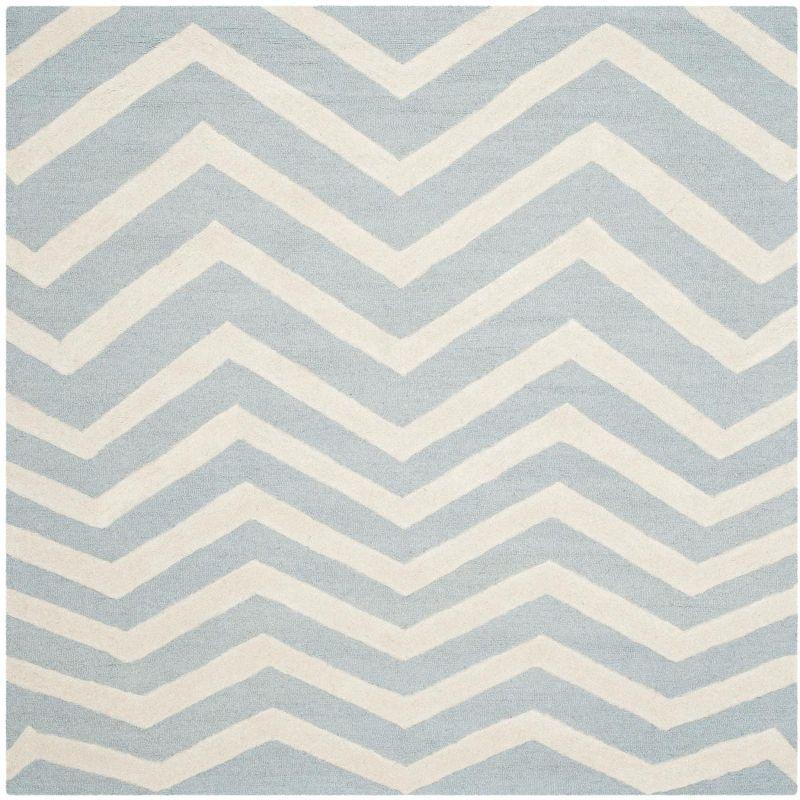 Cambridge CAM714 Tufted Indoor Area Rug - Blue/Ivory - 6'x6' - Safavieh