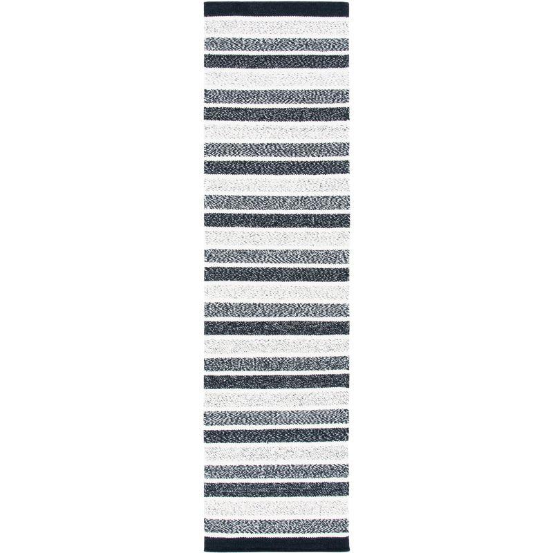 Kilim KLM151 Hand Woven Runner Rug - Black/Ivory - 2'3"x9' - Safavieh.