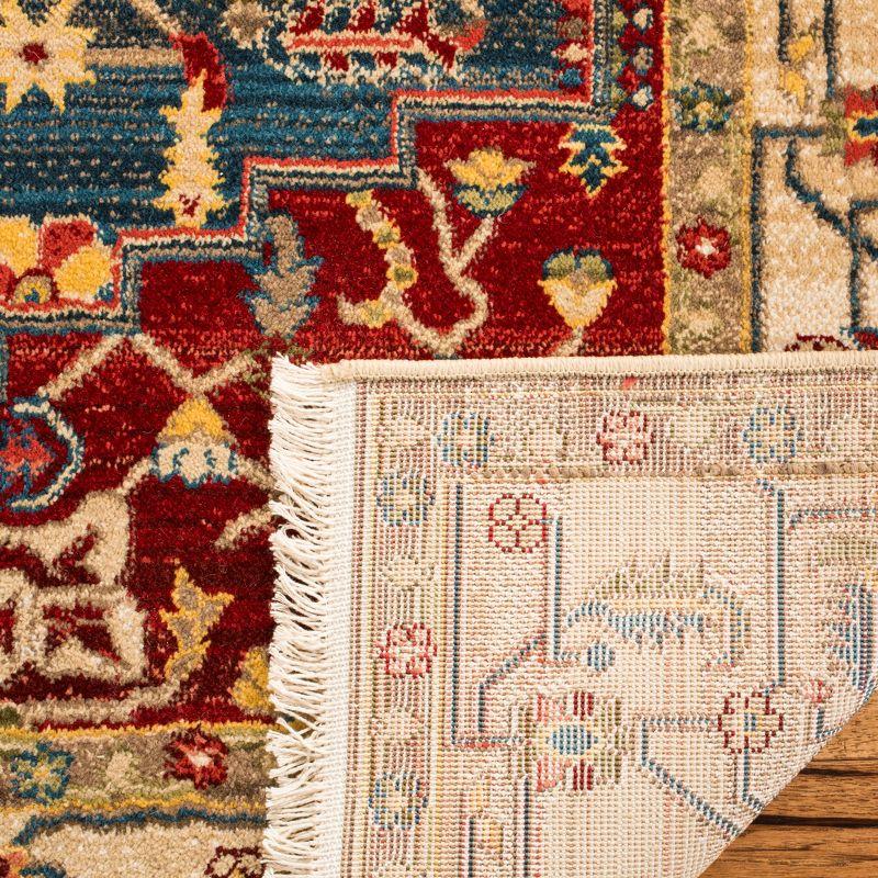 Kashan KSN306 Power Loomed Runner Rug - Ivory/Blue - 2'6"x8' - Safavieh
