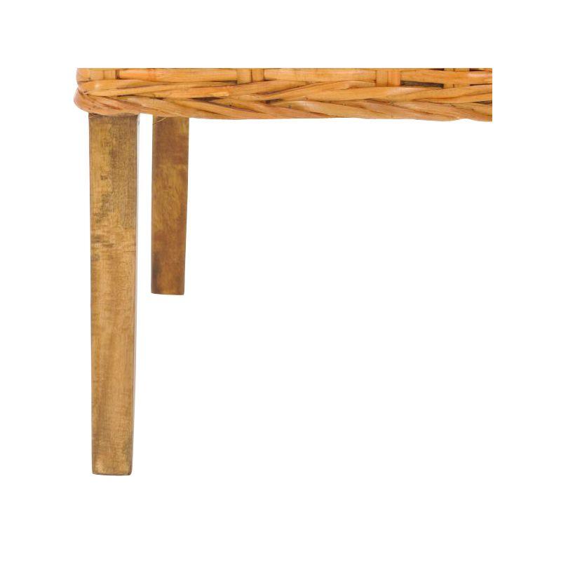 Parsons Transitional Honey Oak Cane Side Chair