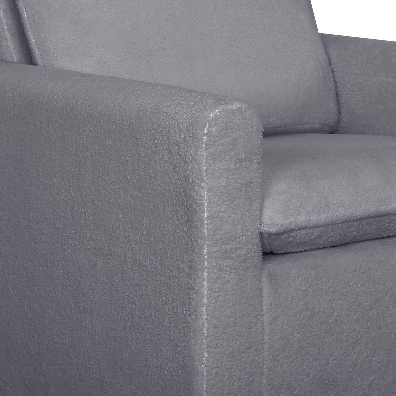 Lifestyle Solutions Lyndale Swivel Accent Chair Charcoal: High-Density Foam, Metal Legs, Scandinavian Style