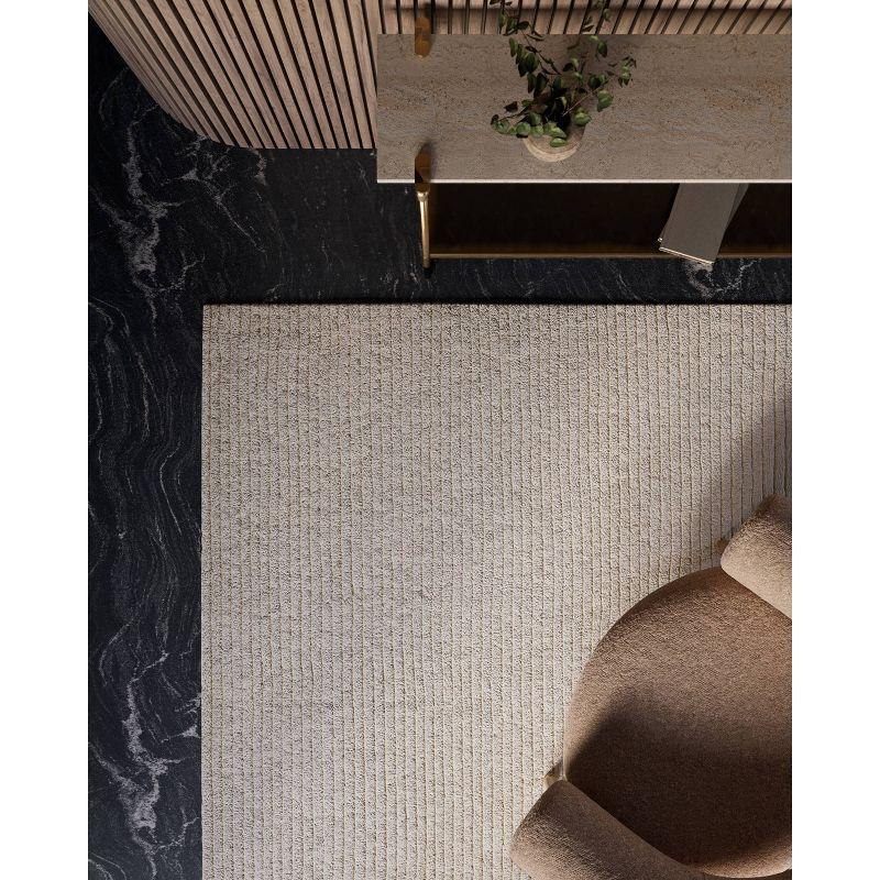 Momeni 2'x4' Asher Solid Handloomed Area Rug White: Wool, Medium Pile, Handmade, Indoor, Accent Rug