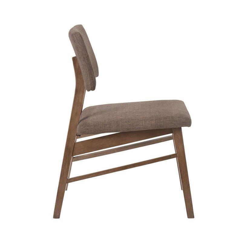 Picket House Furnishings Set of 2 Ronan Standard Height Side Chair Set Walnut: Upholstered, Contemporary Design, Rubberwood Frame