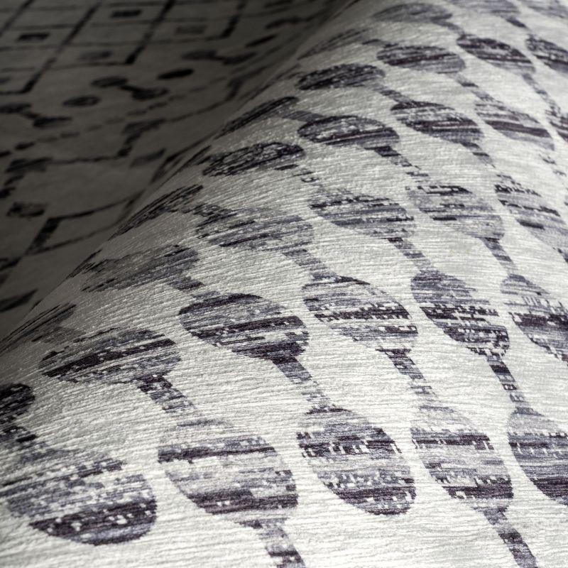 Kateshia Moroccan HYPE Boho Vintage Diamond Cream/Gray Rug