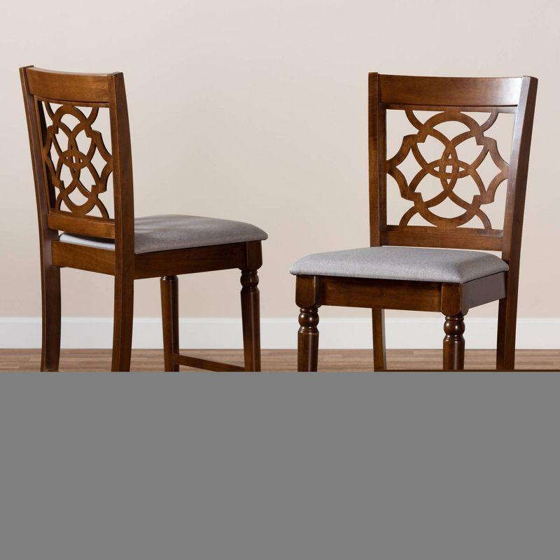 Set of 2 Oscar Pub Chair - Baxton Studio: Counter Height, Danish Modern Style, Wood Frame & Foam-Padded Seat