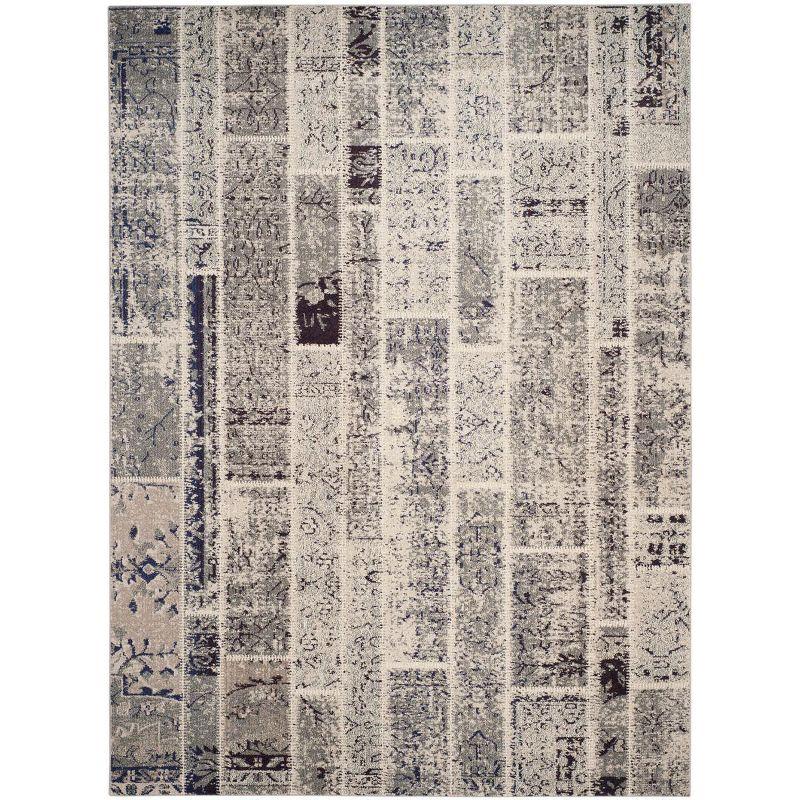 Reversible Hand-Knotted Grey & Multicolor Cotton Blend Rug 8' x 11'