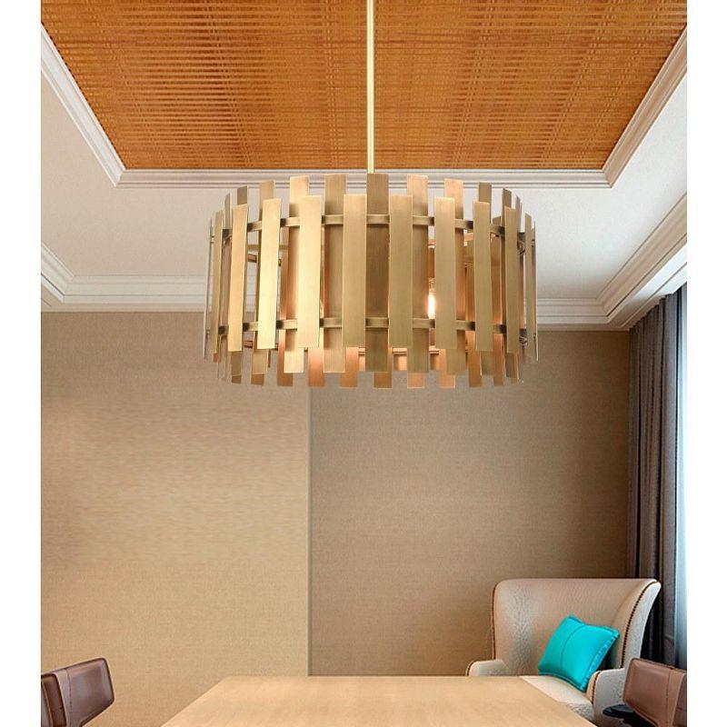 Livex Lighting Greenwich 5 - Light Chandelier in  Natural Brass